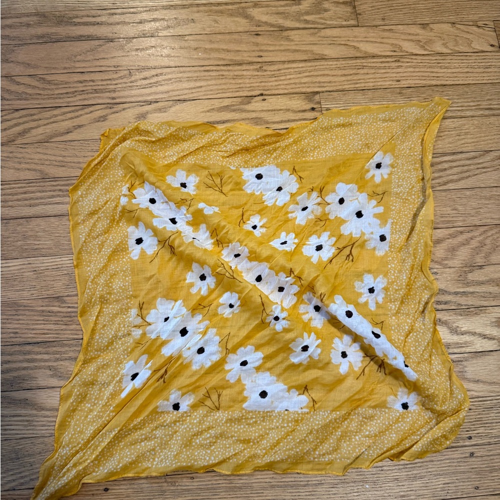 Madewell Yellow Floral Scarf